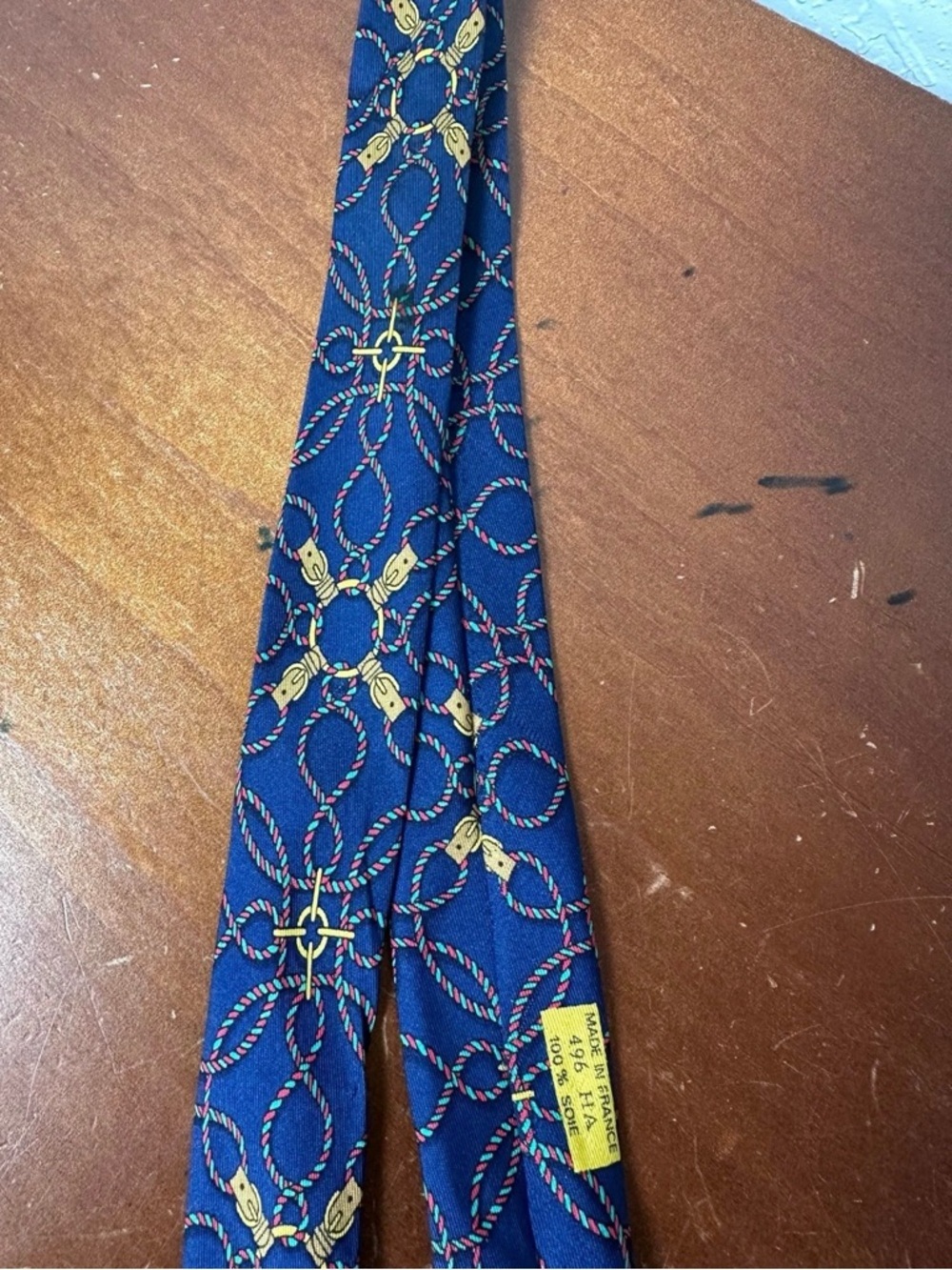 Hermes Silk Twilly Tie purple
